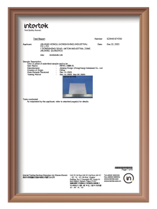 HongFilms RoHS Compliance Certificate