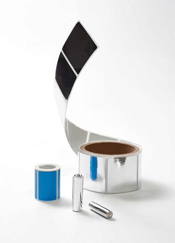 Battery label made with HongFilms shrink film.