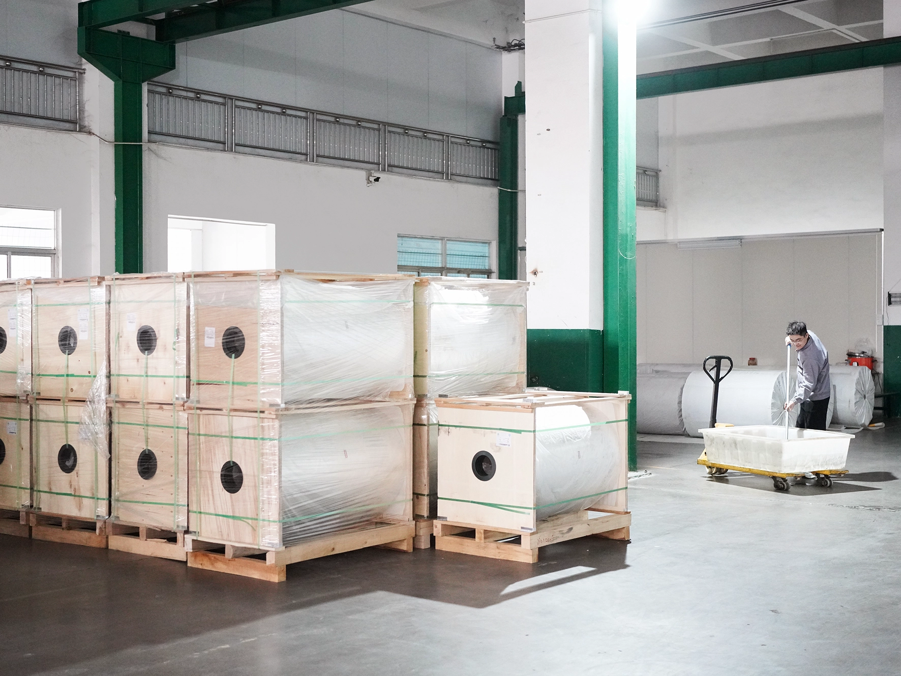 HongFilms staff organizing and cleaning the production site for the new working season