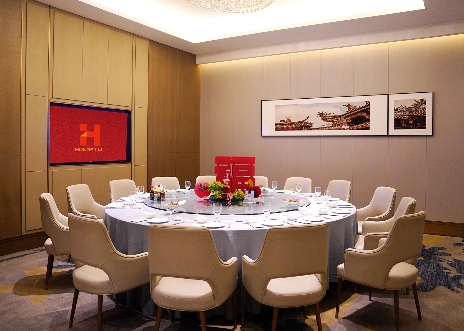 HongFilms team gathering for a kickoff dinner to celebrate the start of the new working season after Spring Festival